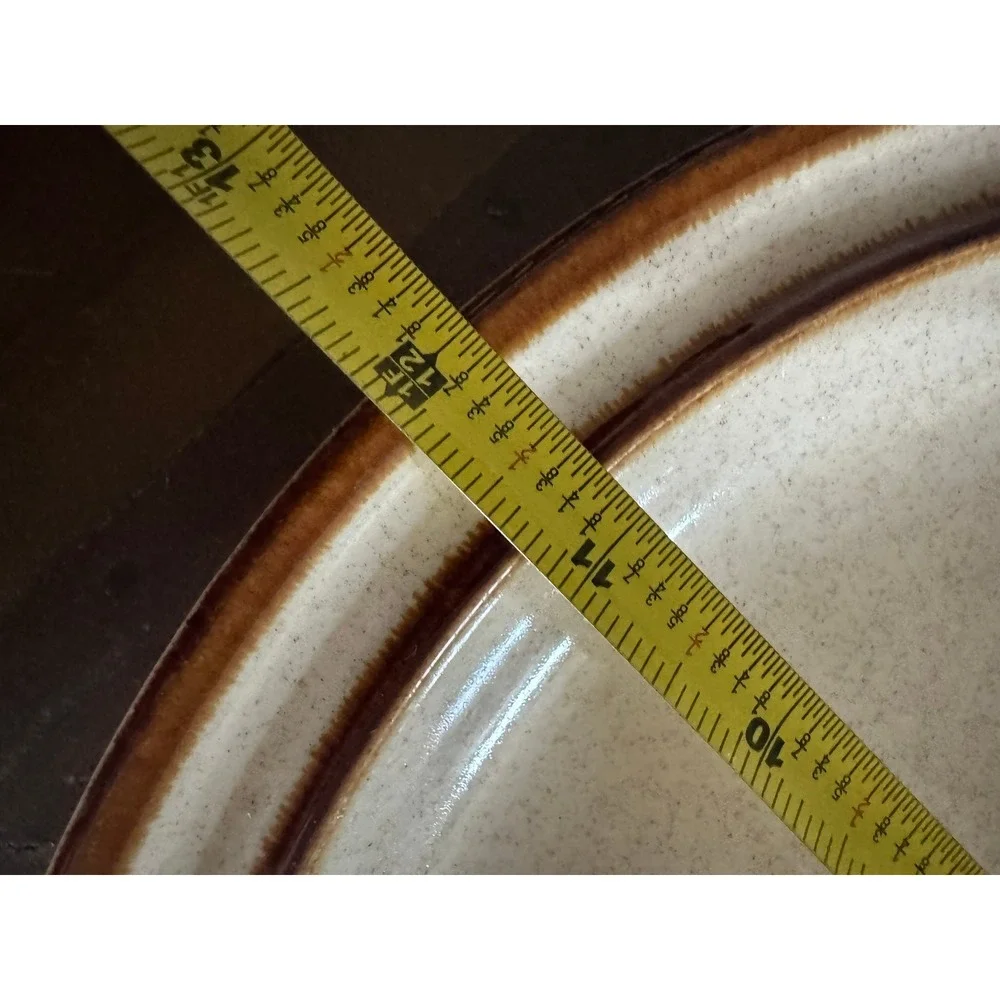 Sunmarc Suncraft Brandy SM-6004 Stoneware Round Serving Platter Japan Brown 12